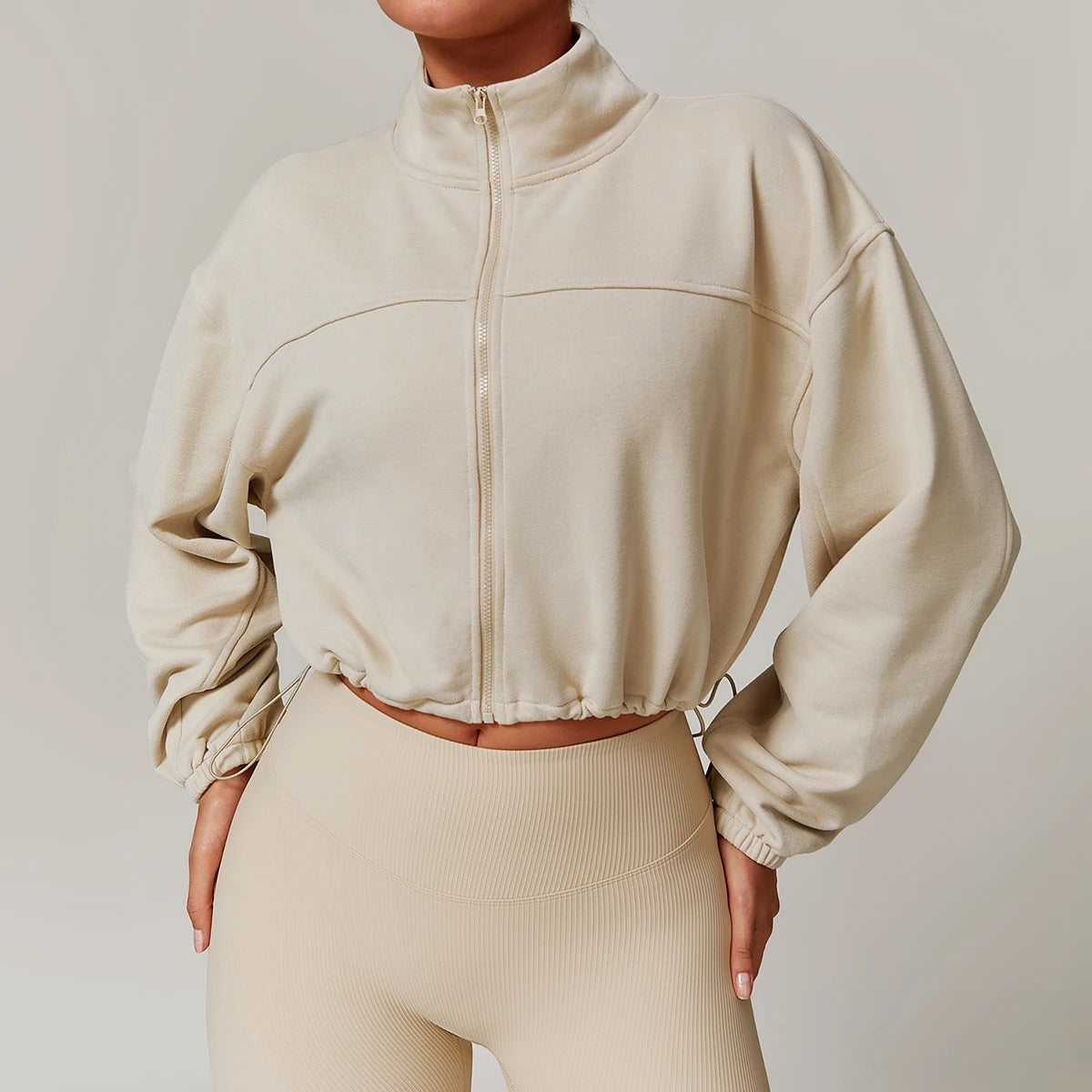 Cropped Zip-Up Jacket