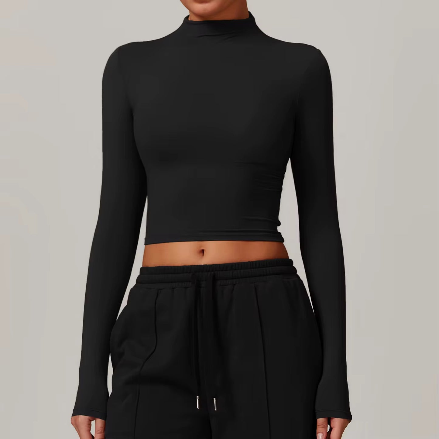 Long Sleeve High Neck Top