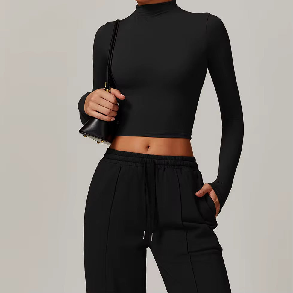 Long Sleeve High Neck Top