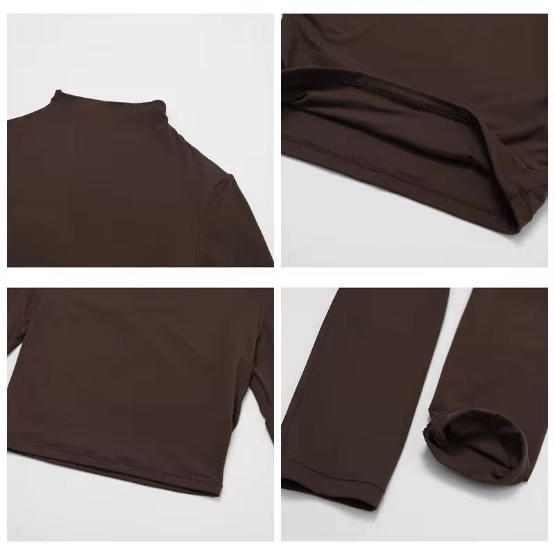 Long Sleeve High Neck Top