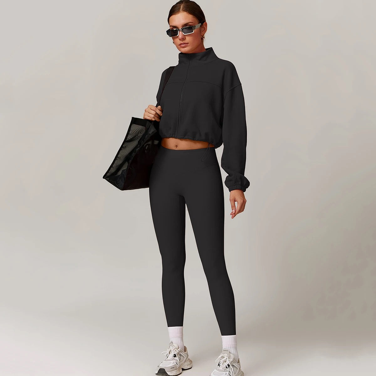 Cropped Zip-Up Jacket